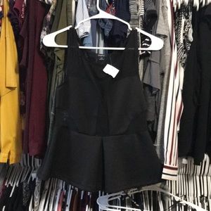 Peplum See Through Top